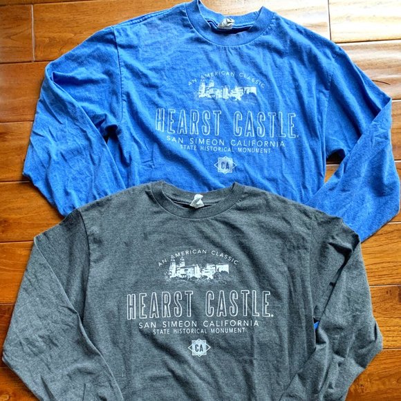 Hearst Castle size M UNISEX L/S t-shirt Lot blue Grey 50/50 - Picture 1 of 7